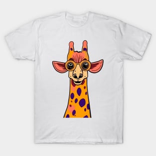 Smart giraffe with glasses T-Shirt